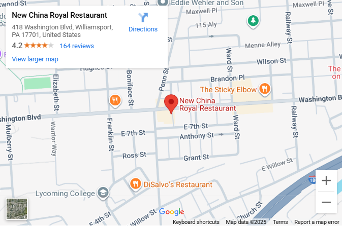 Location, 418 Washington Blvd, Williamsport, PA 17701